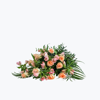 Bårebukett/ båredekorasjon i pastellfarger (50 cm)