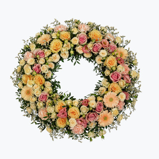 Krans i pastellfarger (65 cm)